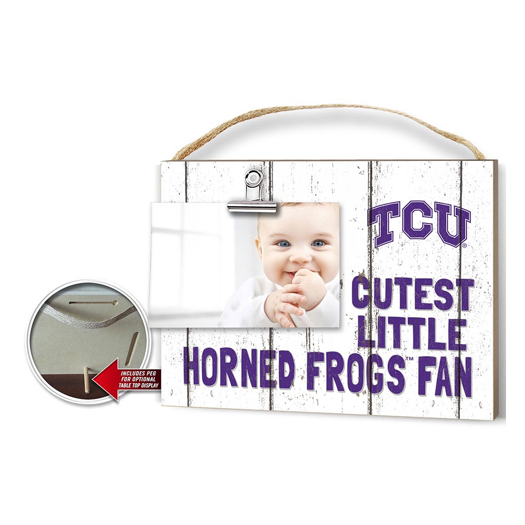 Cutest Little Weathered Logo Clip Photo Frame Texas Christian Horned Frogs
