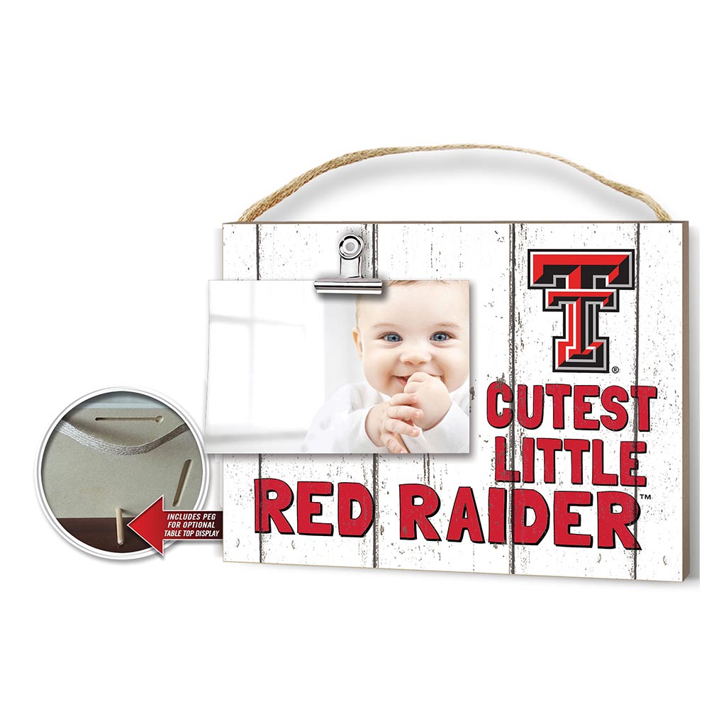 Cutest Little Weathered Logo Clip Photo Frame Texas Tech Red Raiders