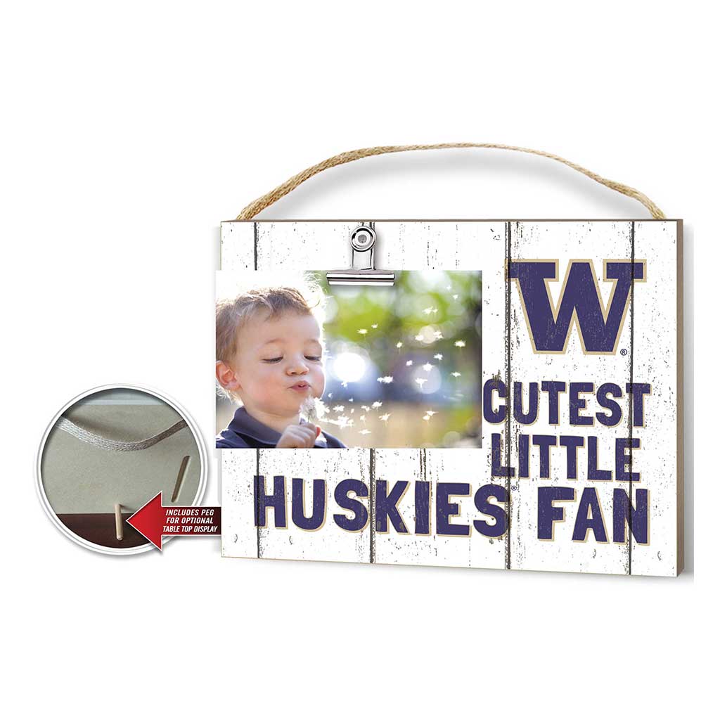 Cutest Little Weathered Logo Clip Photo Frame Washington Huskies