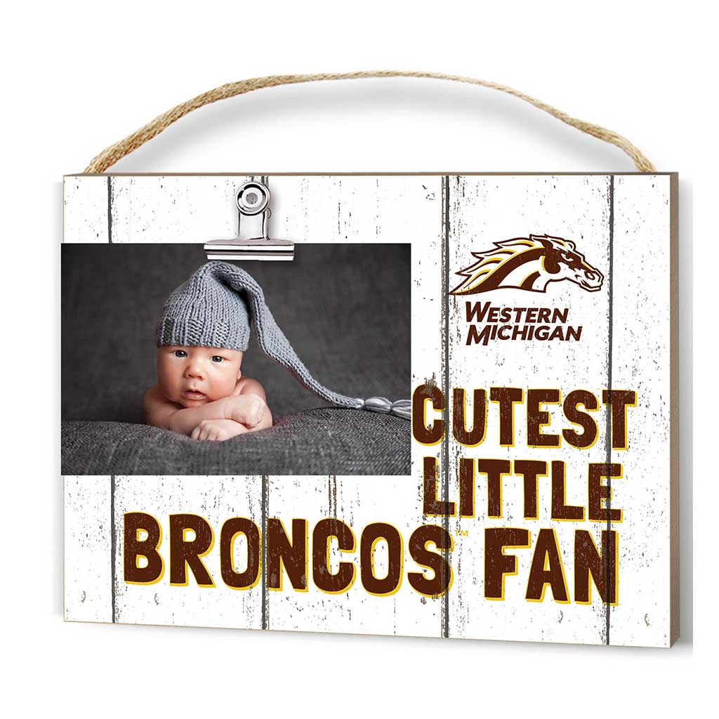 Cutest Little Weathered Clip Photo Frame Western Michigan Broncos