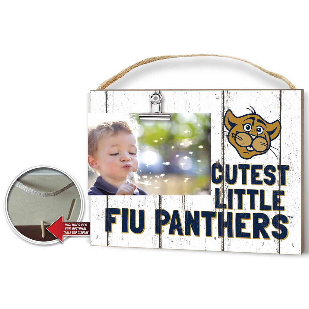 Cutest Little Weathered Logo Clip Photo Frame Florida International Golden Panthers