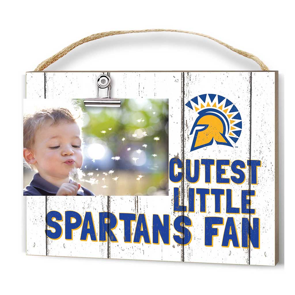 Cutest Little Weathered Logo Clip Photo Frame San Jose State Spartans