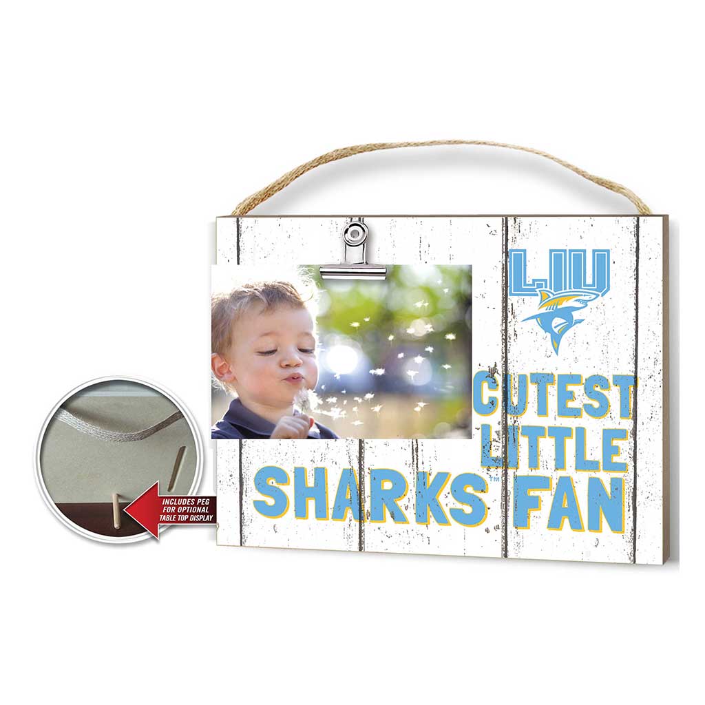 Cutest Little Weathered Logo Clip Photo Frame Long Island University Sharks
