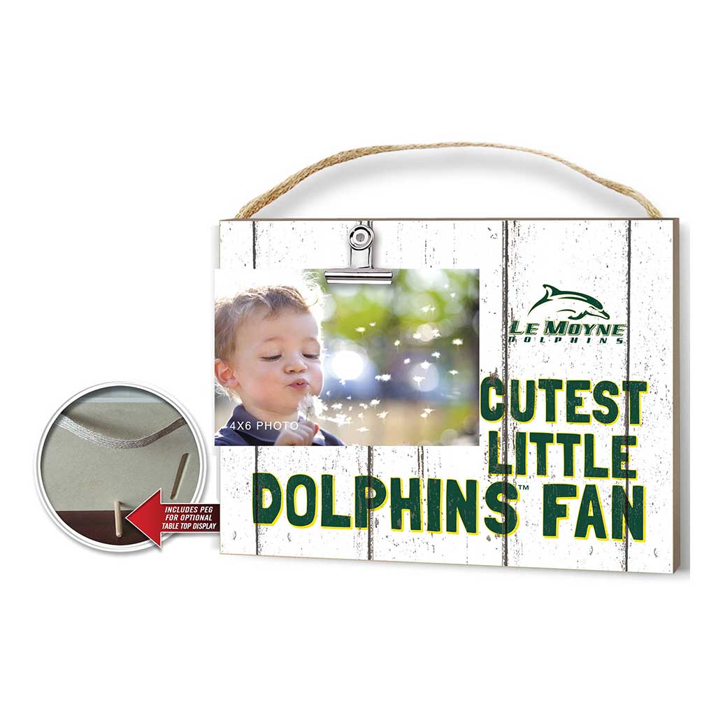 Cutest Little Weathered Logo Clip Photo Frame Le Moyne College DOLPHINS