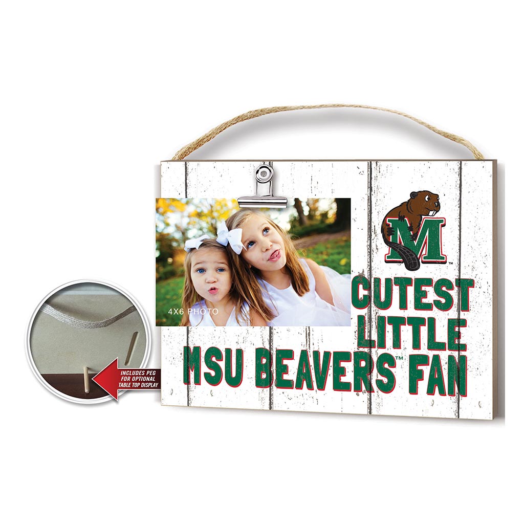Cutest Little Weathered Logo Clip Photo Frame Minot State Beavers