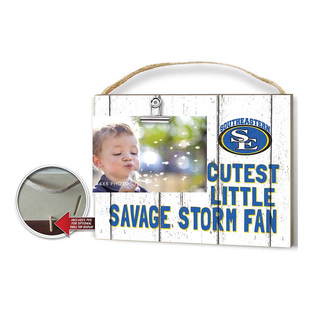 Cutest Little Weathered Logo Clip Photo Frame Southeastern Oklahoma State University Savage Storm