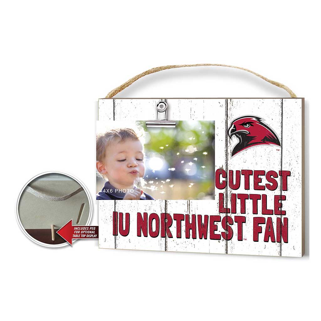 Cutest Little Weathered Logo Clip Photo Frame Indiana University Northwest Redhawks
