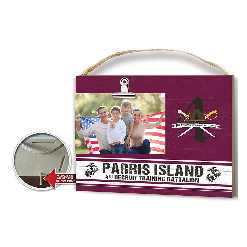 Clip It Colored Logo Photo Frame US Marines Parris Island 4th Recruit