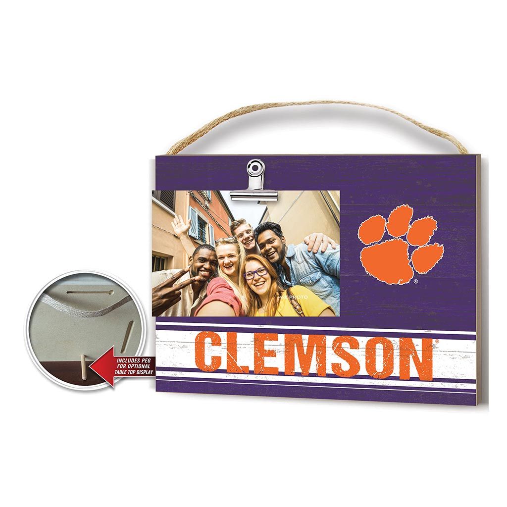 Clip It Colored Logo Photo Frame Clemson Tigers