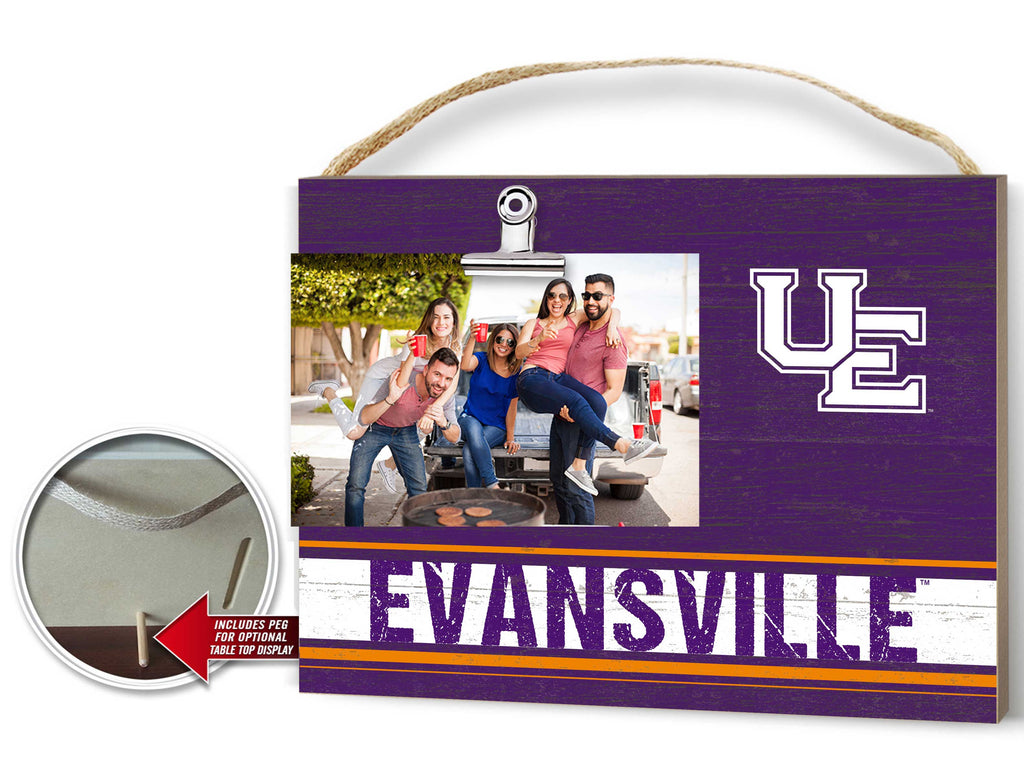 Clip It Colored Logo Photo Frame Evansville Purple Aces