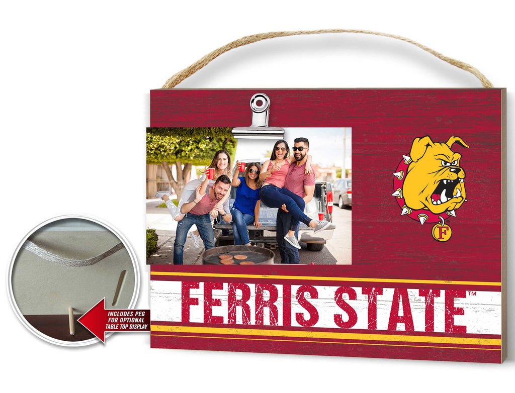 Clip It Colored Logo Photo Frame Ferris State Bulldogs