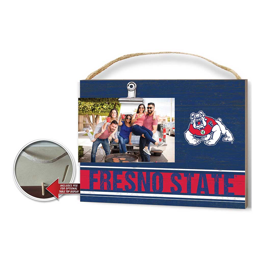 Clip It Colored Logo Photo Frame Fresno State Bulldogs