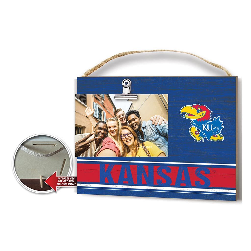 Clip It Colored Logo Photo Frame Kansas Jayhawks