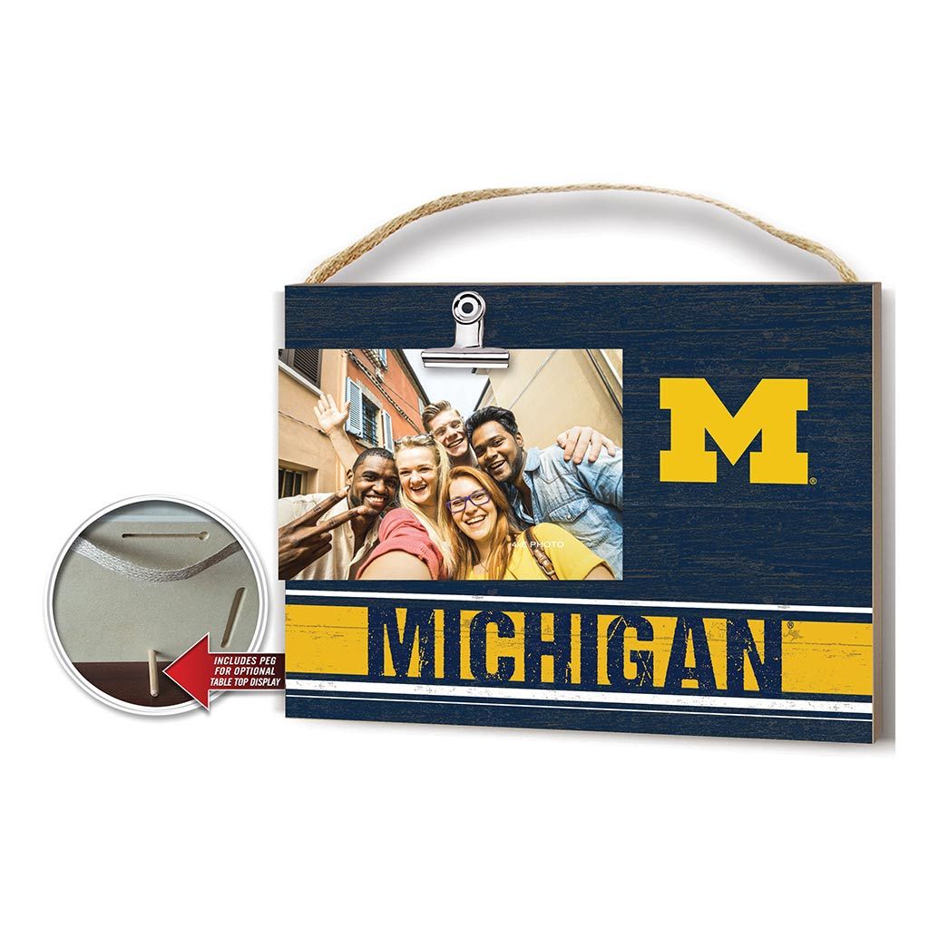 Clip It Colored Logo Photo Frame Michigan Wolverines