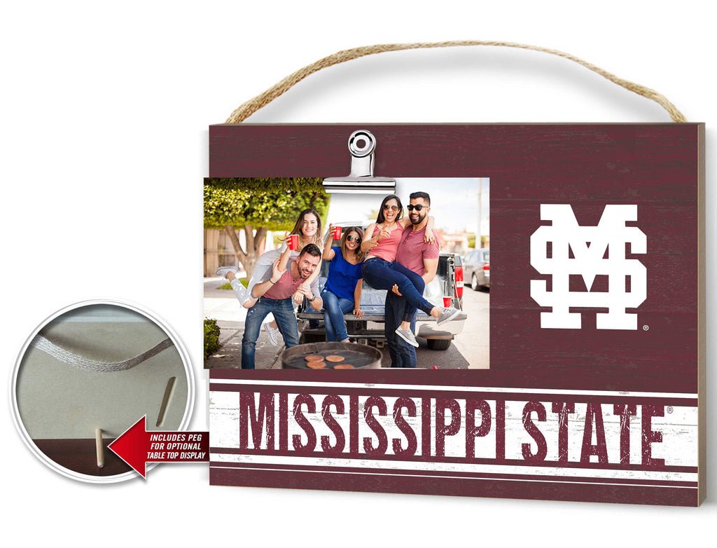 Clip It Colored Logo Photo Frame Mississippi State Bulldogs- Baseball