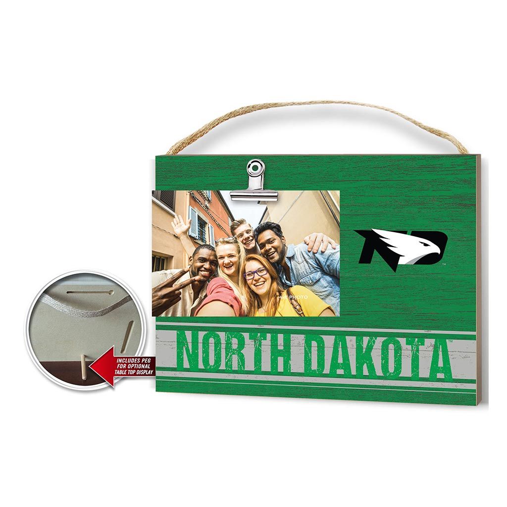 Clip It Colored Logo Photo Frame North Dakota Fighting Hawks