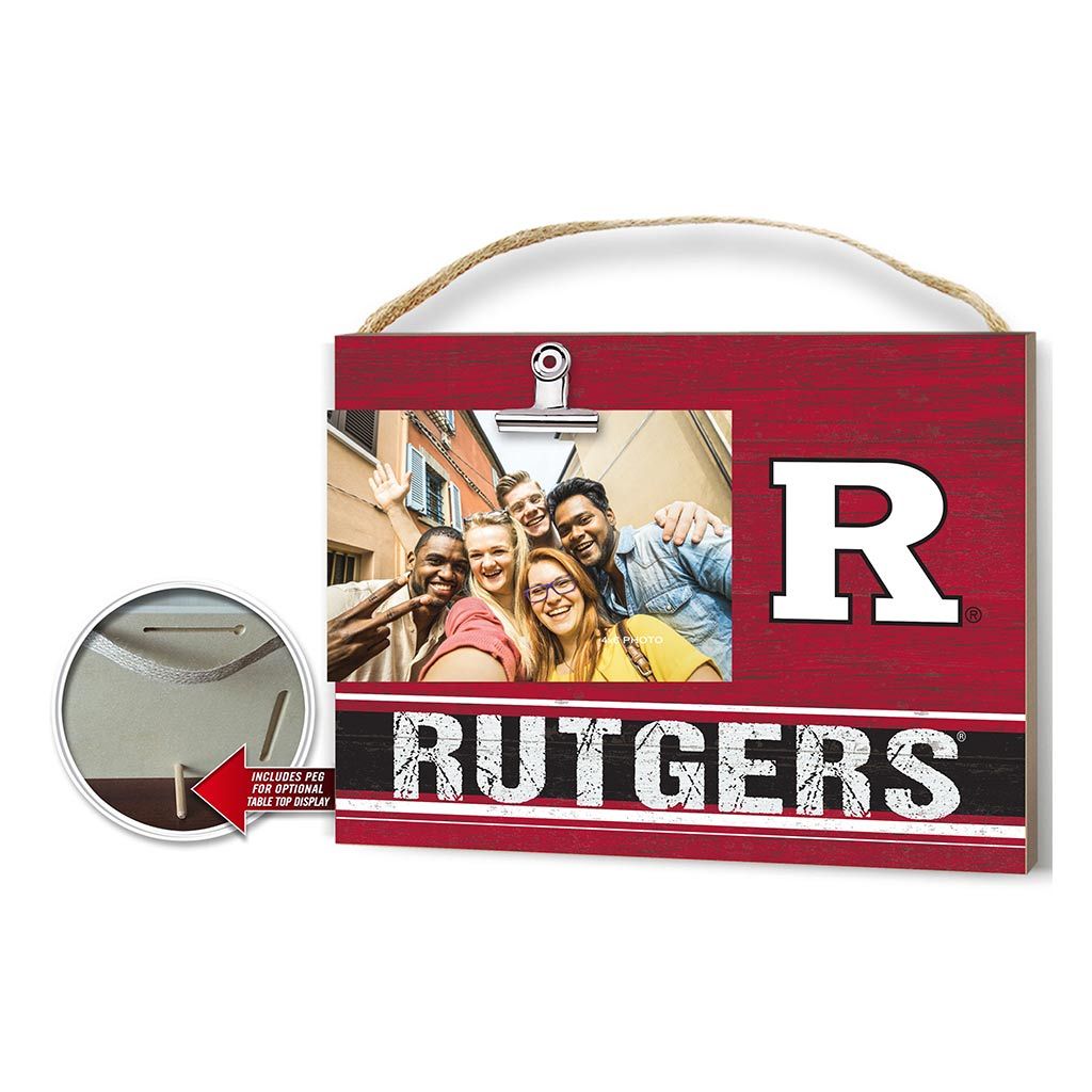 Clip It Colored Logo Photo Frame Rutgers Scarlet Knights