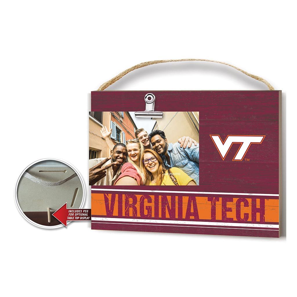 Clip It Colored Logo Photo Frame Virginia Tech Hokies
