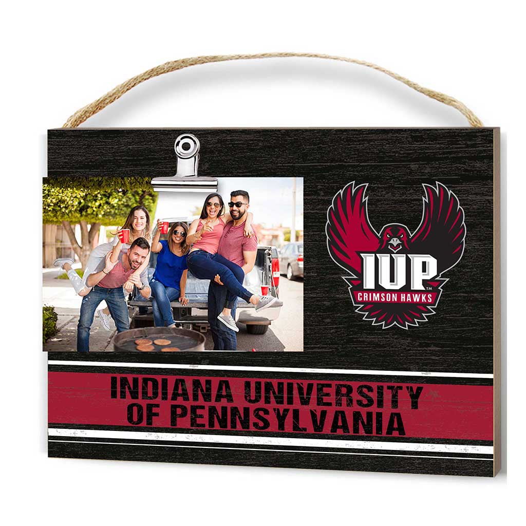Clip It Colored Logo Photo Frame Indiana University of Pennsylvania Crimson Hawks
