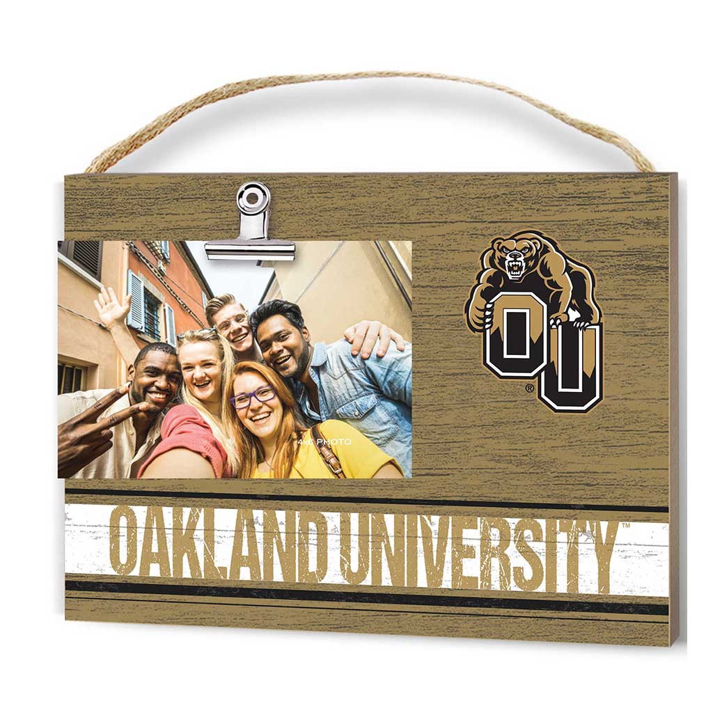 Clip It Colored Logo Photo Frame Oakland University Golden Grizzlies