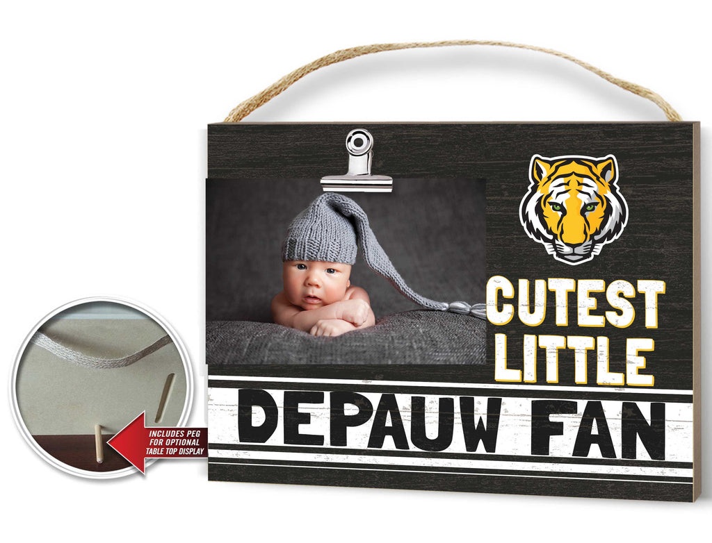 Cutest Little Team Logo Clip Photo Frame Depauw Tigers