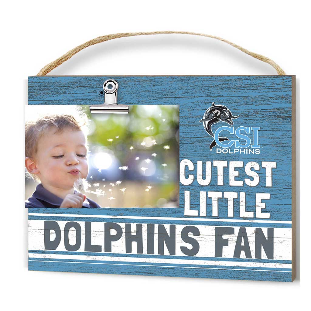 Cutest Little Team Logo Clip Photo Frame College of Staten Island Dolphins