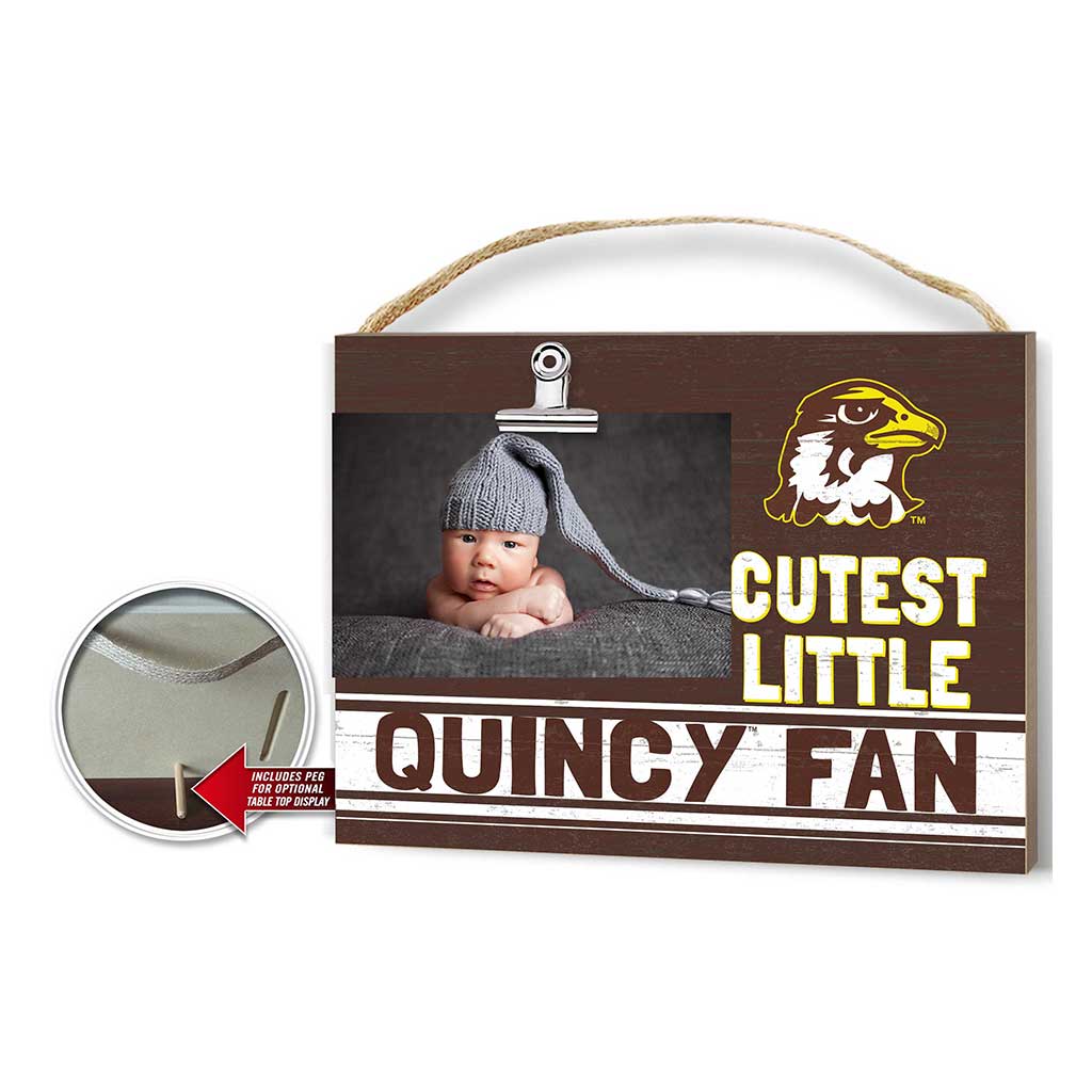 Cutest Little Colored Logo Clip Photo Frame Quincy University Hawks