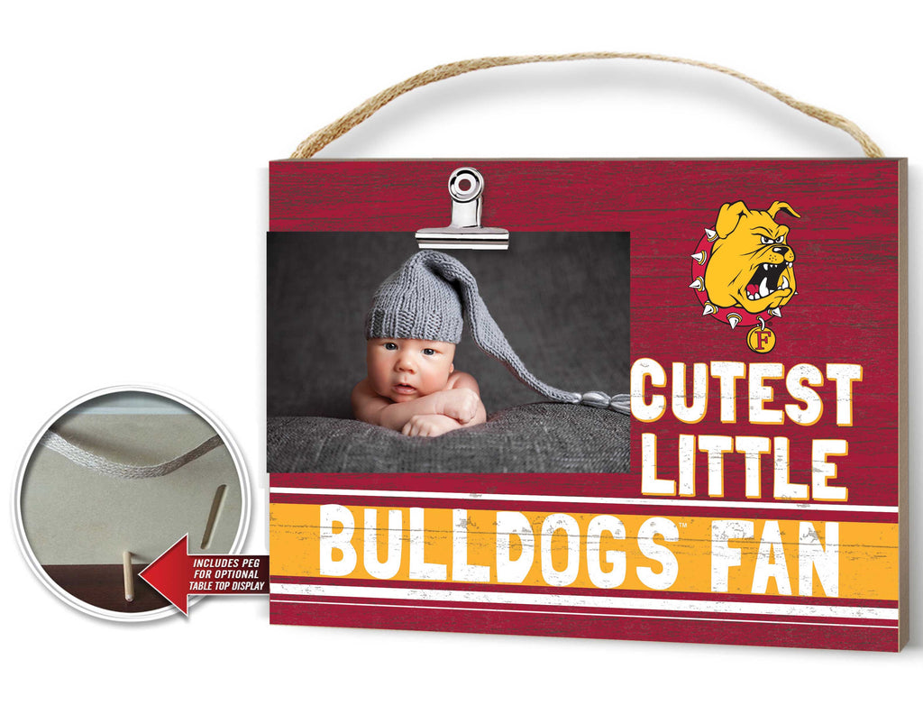 Cutest Little Team Logo Clip Photo Frame Ferris State Bulldogs