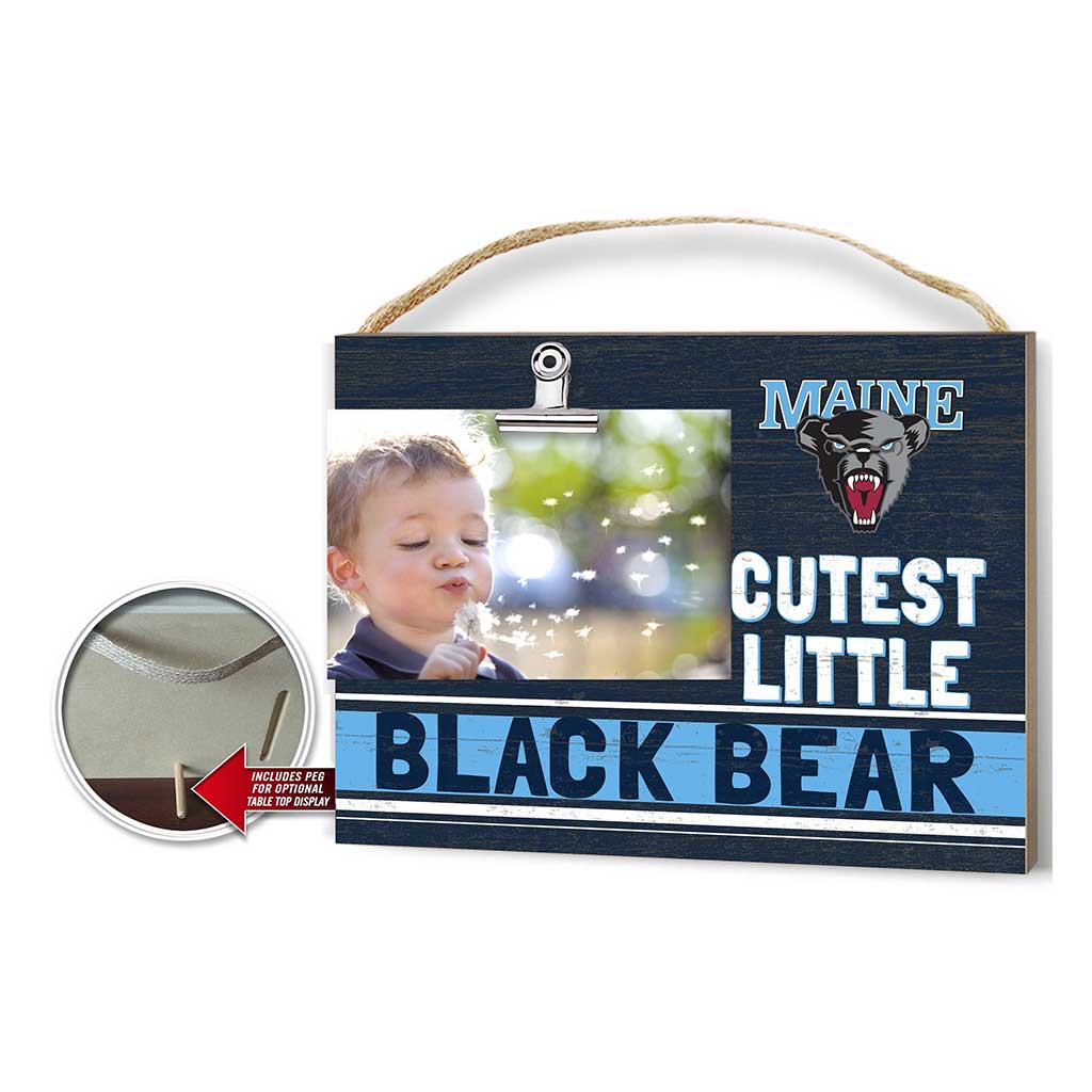 Cutest Little Team Logo Clip Photo Frame Maine (Orono) Black Bears