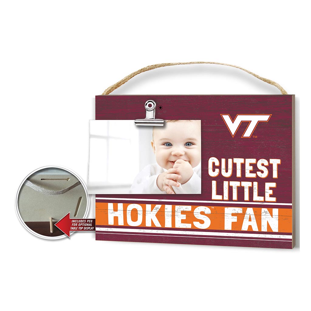Cutest Little Team Logo Clip Photo Frame Virginia Tech Hokies