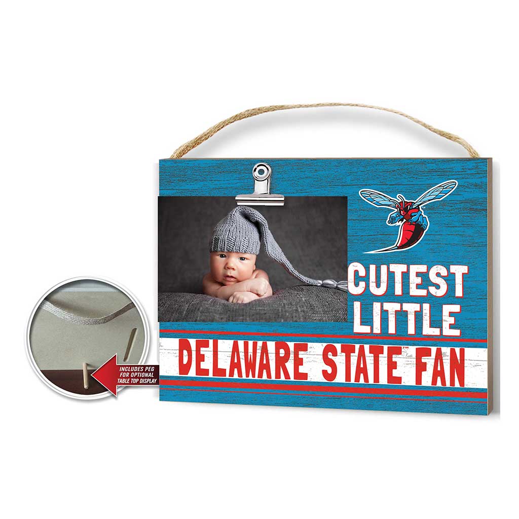 Cutest Little Team Logo Clip Photo Frame Delaware State Hornets