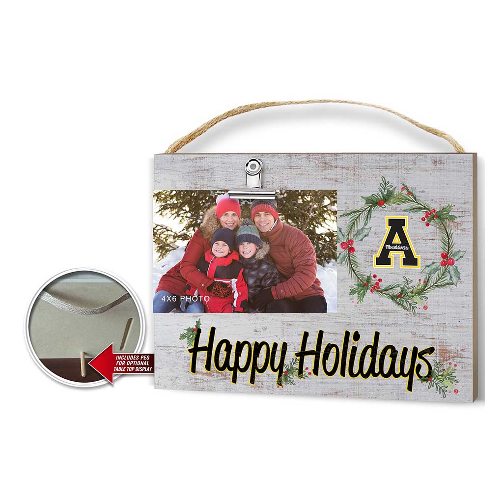 Happy Holidays Clip It Photo Frame Appalachian State Mountaineers
