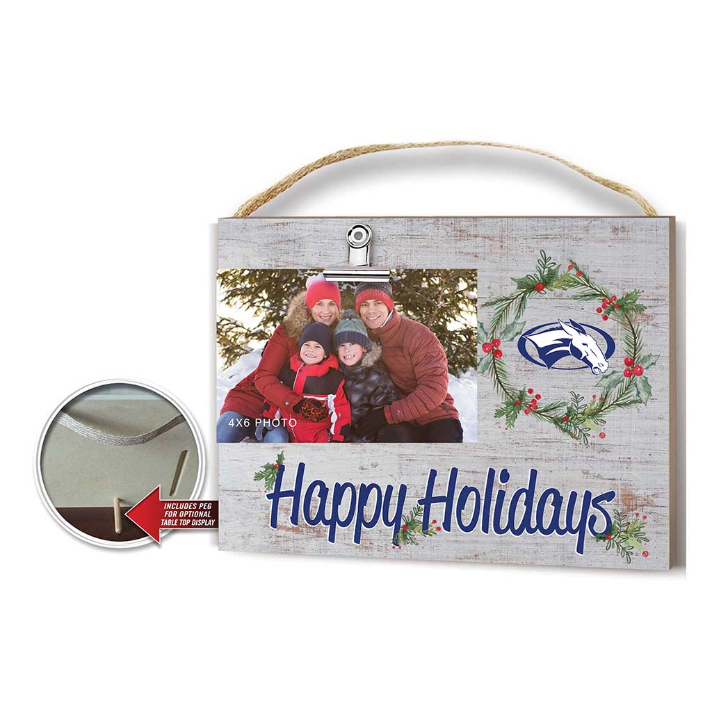 Happy Holidays Clip It Photo Frame Colby College White Mules