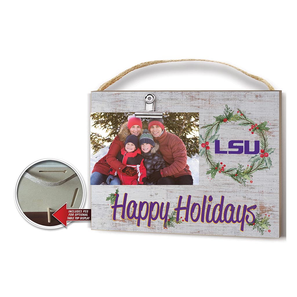 Happy Holidays Clip It Photo Frame LSU Fighting Tigers