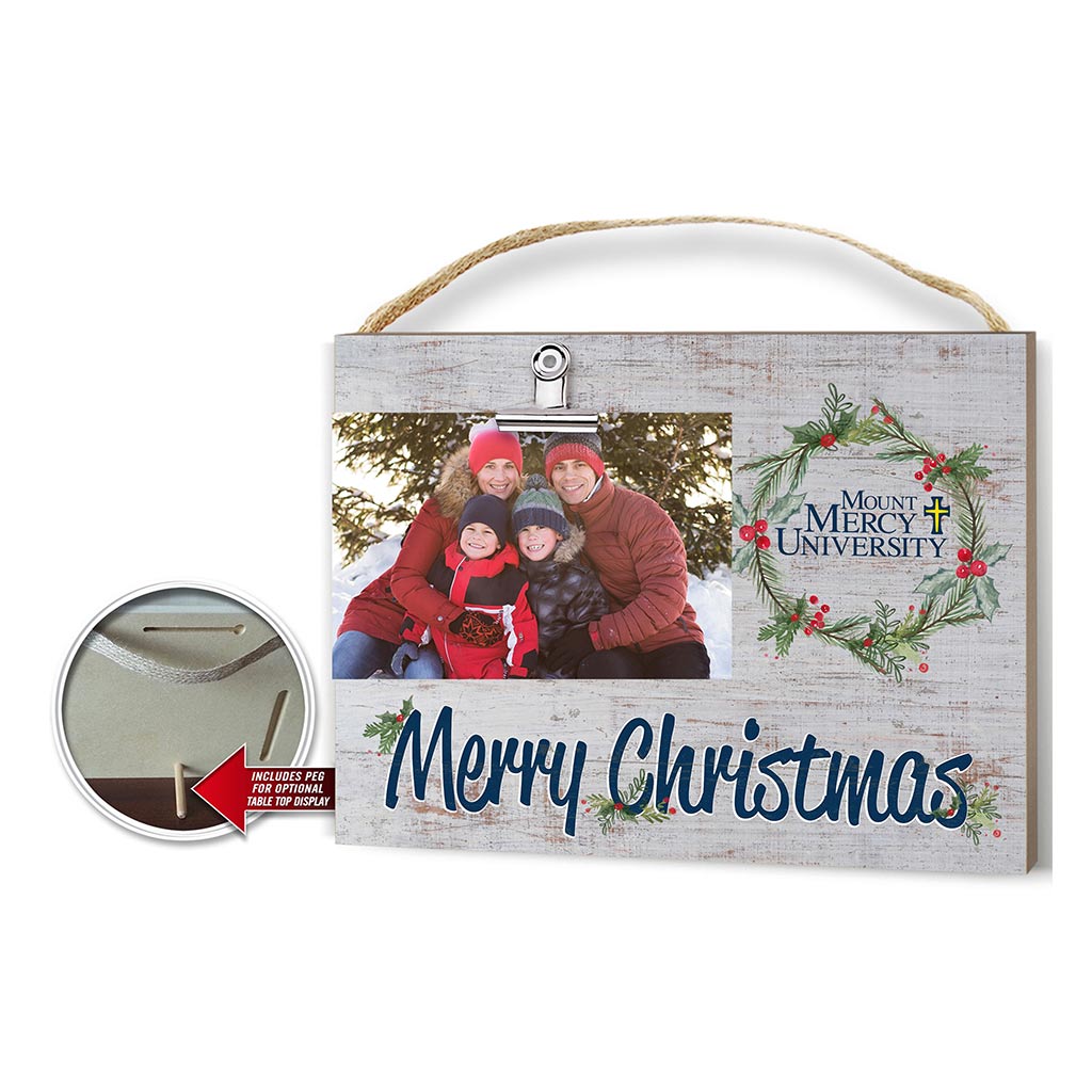 Merry Christmas Clip It Photo Frame Mount Mercy Univ. Mustangs
