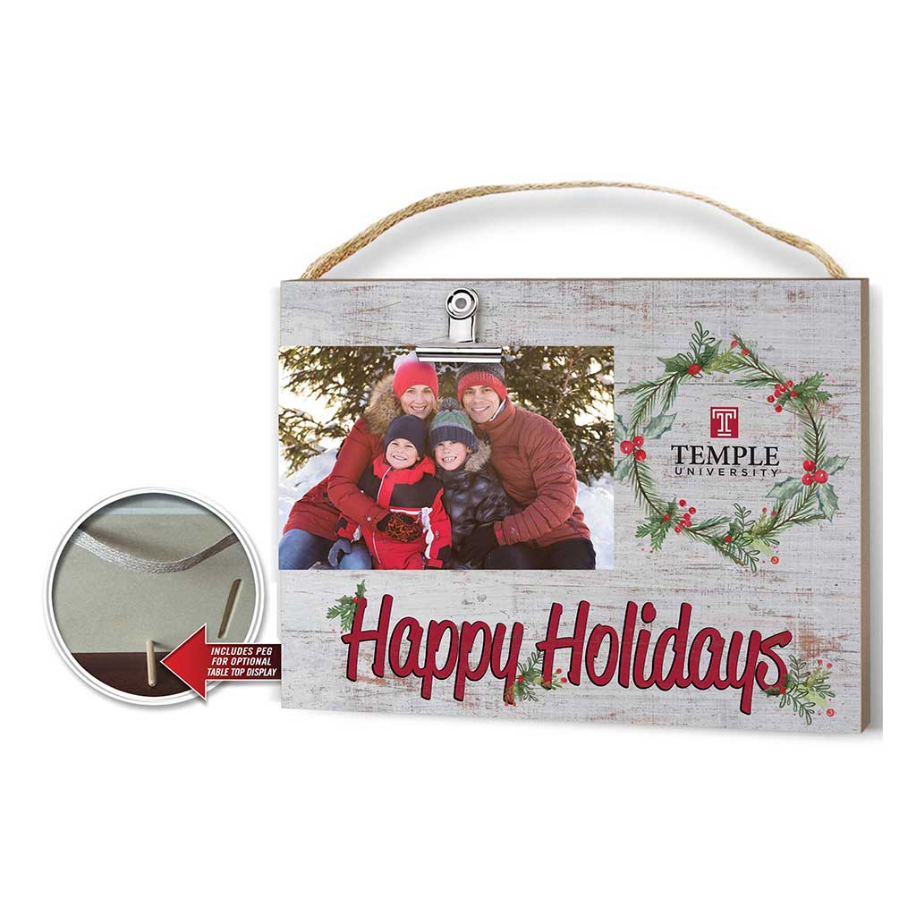 Happy Holidays Clip It Photo Frame Temple Owls
