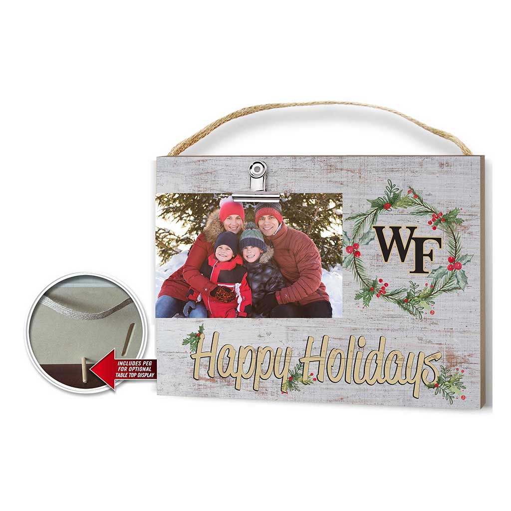 Happy Holidays Clip It Photo Frame Wake Forest Demon Deacons