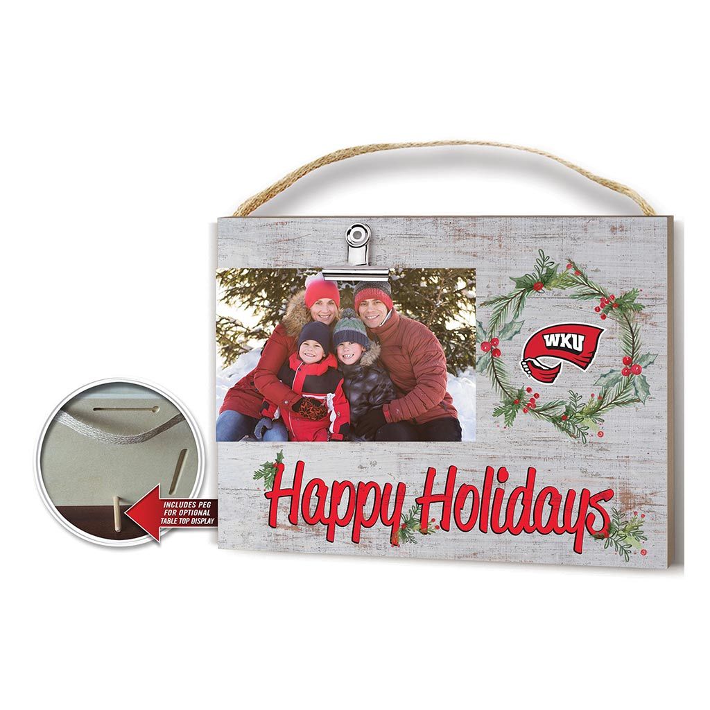 Happy Holidays Clip Photo Frame Western Kentucky Hilltoppers