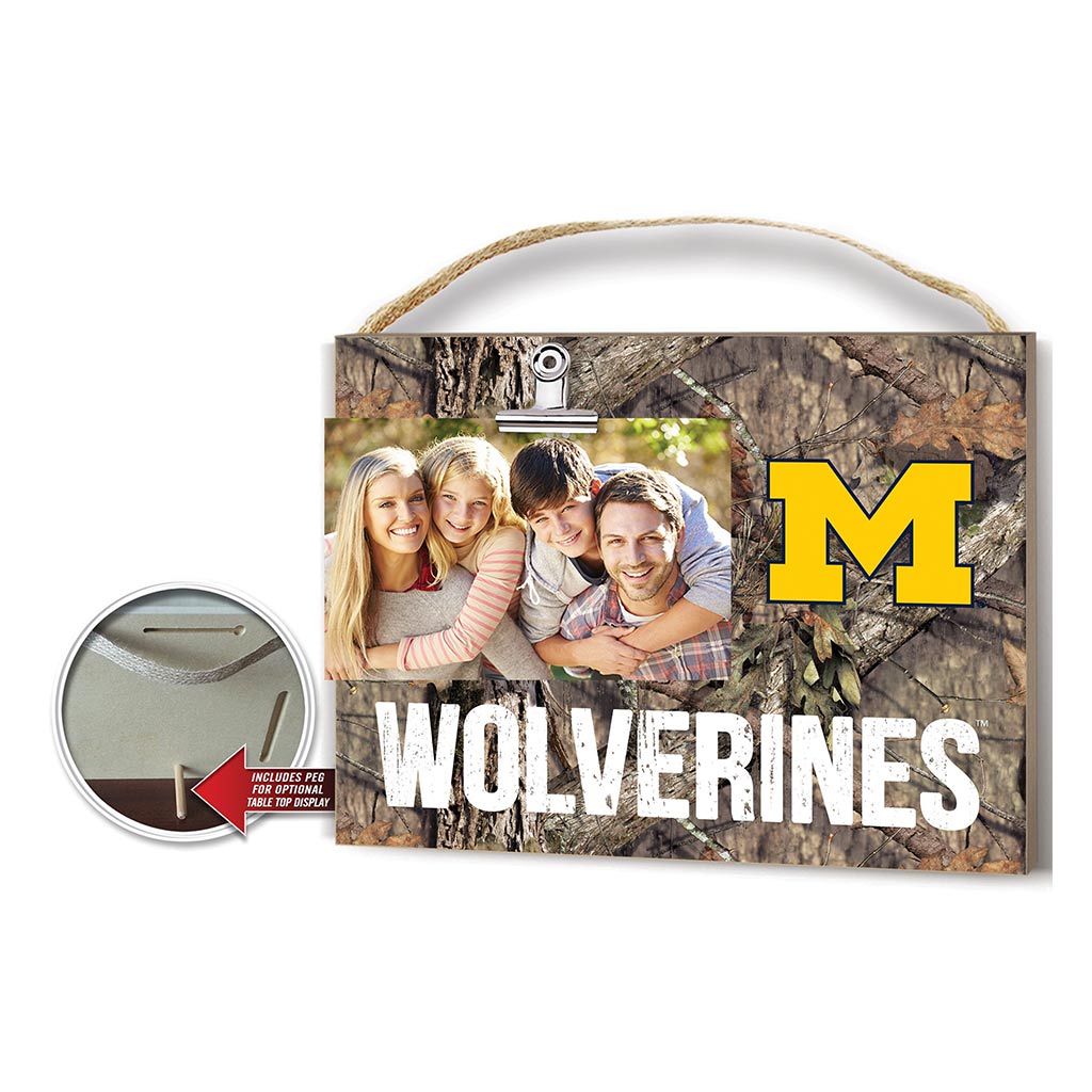 Clip It Mossy Oak With Logo Photo Frame Michigan Wolverines