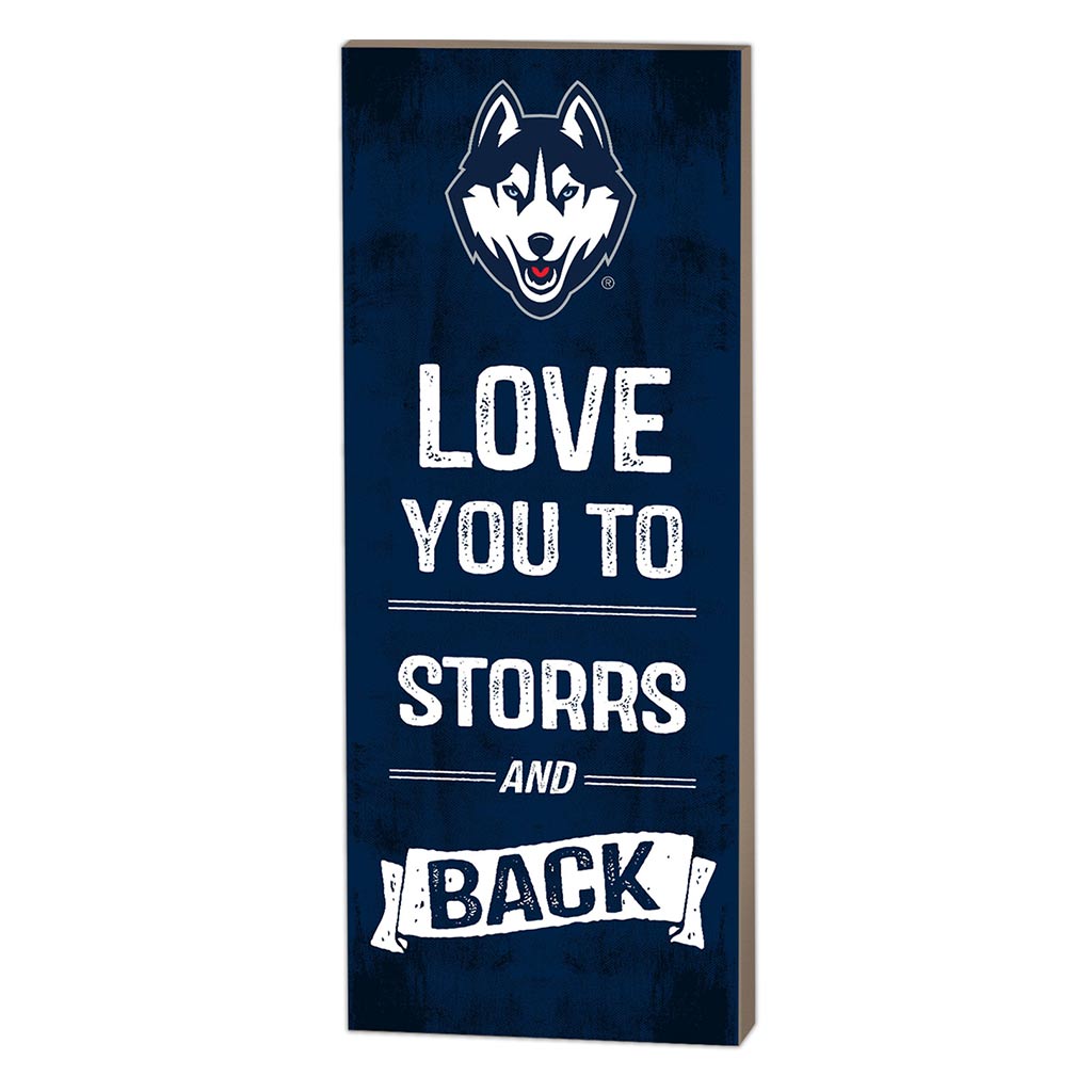 7x18 Logo Love You To Connecticut Huskies