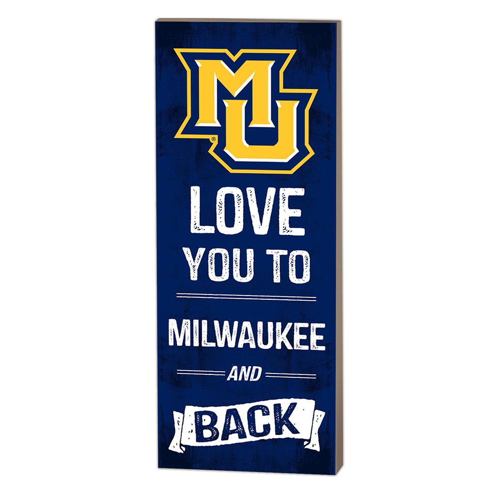 7x18 Logo Love You To Marquette Golden Eagles