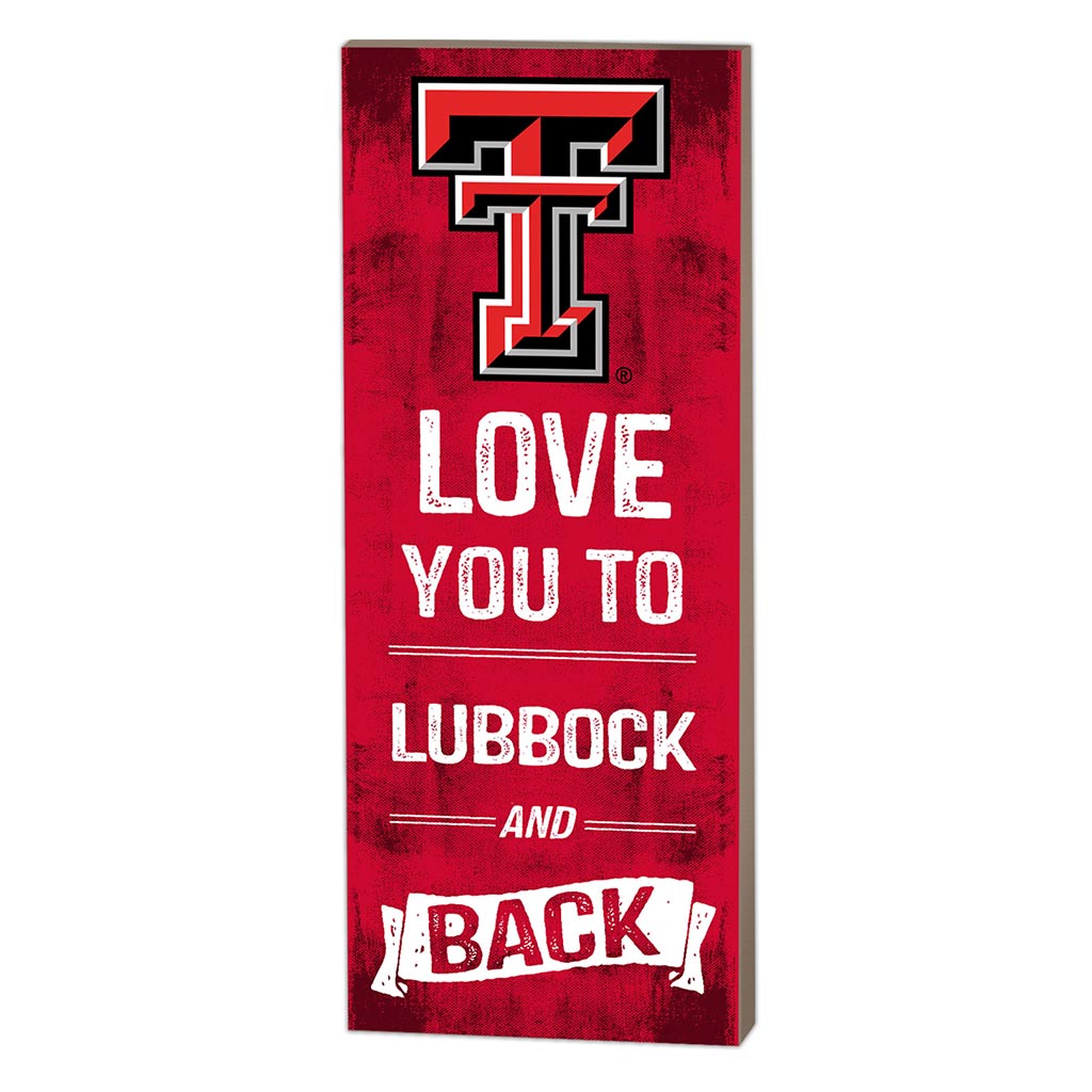 7x18 Logo Love You To Texas Tech Red Raiders