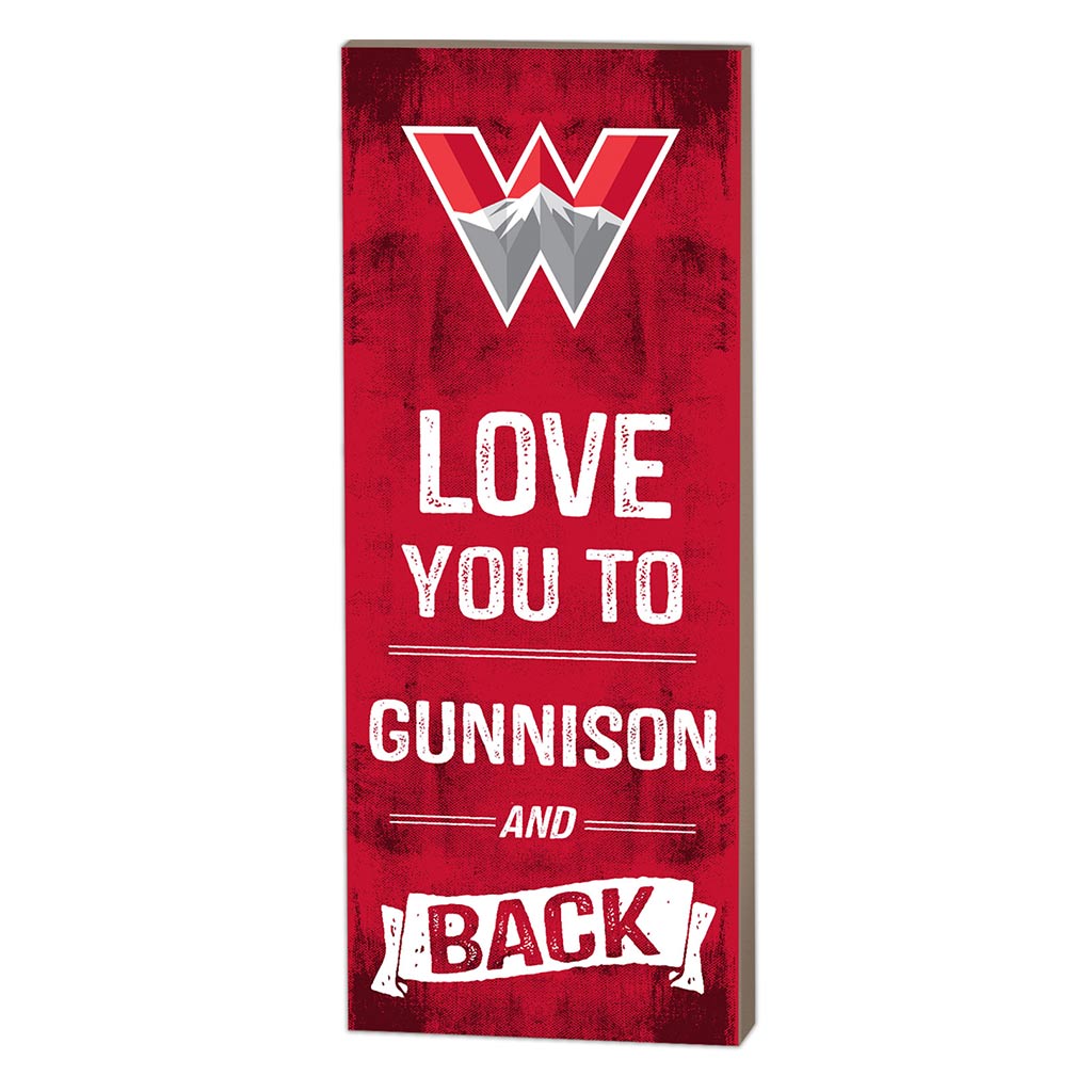 7x18 Logo Love You To Western State Colorado University Mountaineers