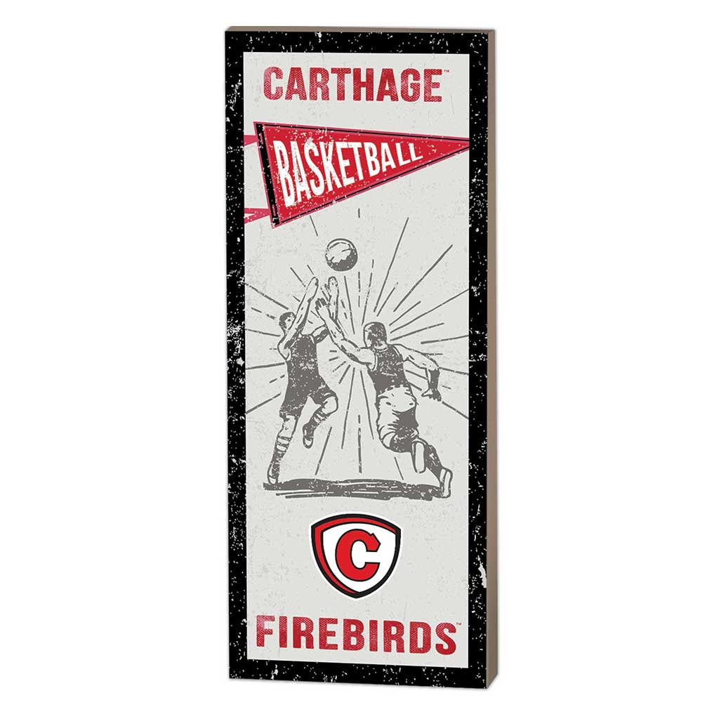 7x18 Vintage Player Carthage College Red Men/Lady Reds Basketball