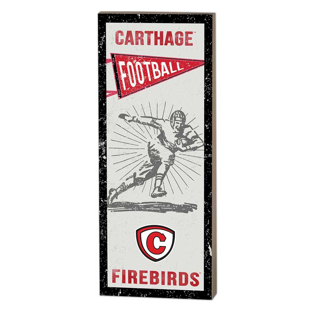 7x18 Vintage Player Carthage College Red Men/Lady Reds