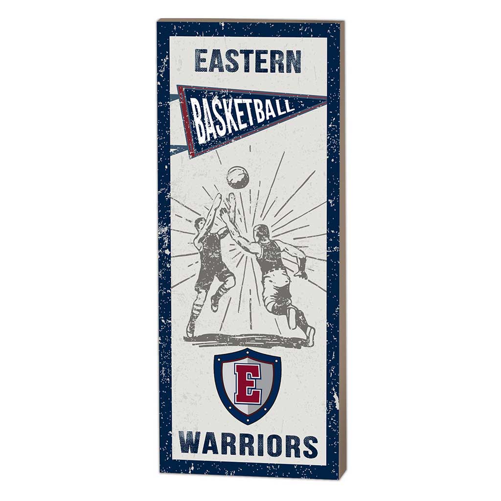 7x18 Vintage Player Eastern Connecticut State University Warriors Basketball