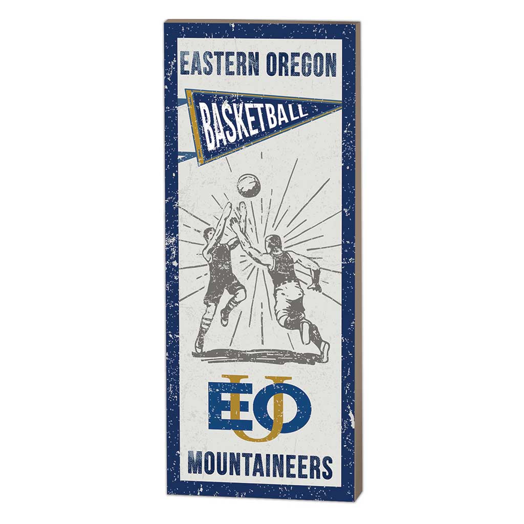 7x18 Vintage Player Eastern Oregon University Mountaineers Basketball
