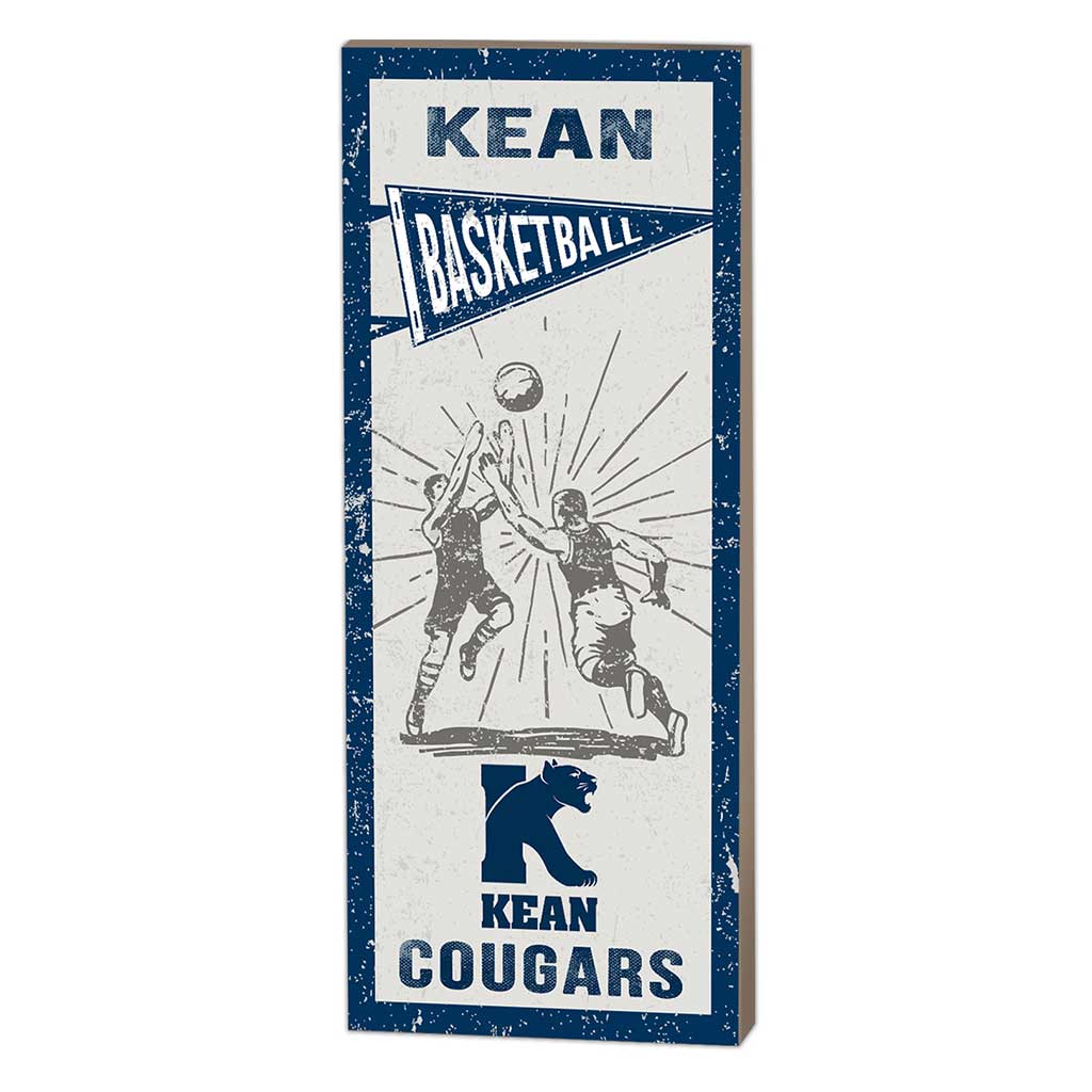 7x18 Vintage Player Kean University Cougars Basketball