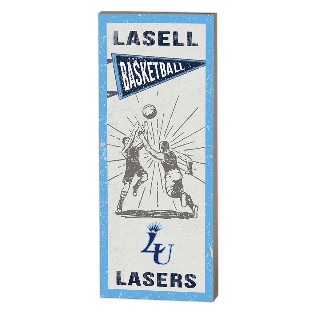 7x18 Vintage Player Lasell College Lasers Basketball