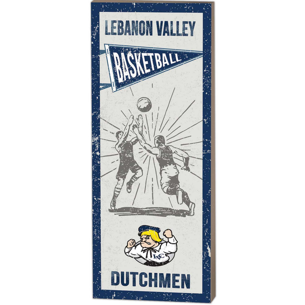 7x18 Vintage Player Lebanon Valley College Dutchmen Basketball
